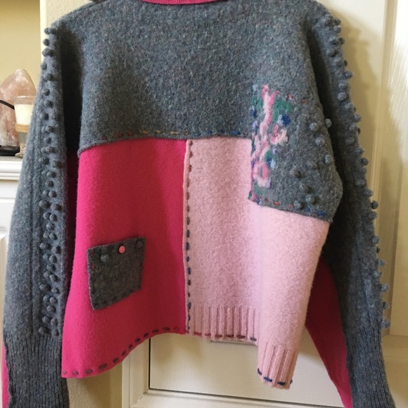 Picasso felted wool sweater size medium - Picture 5 of 7